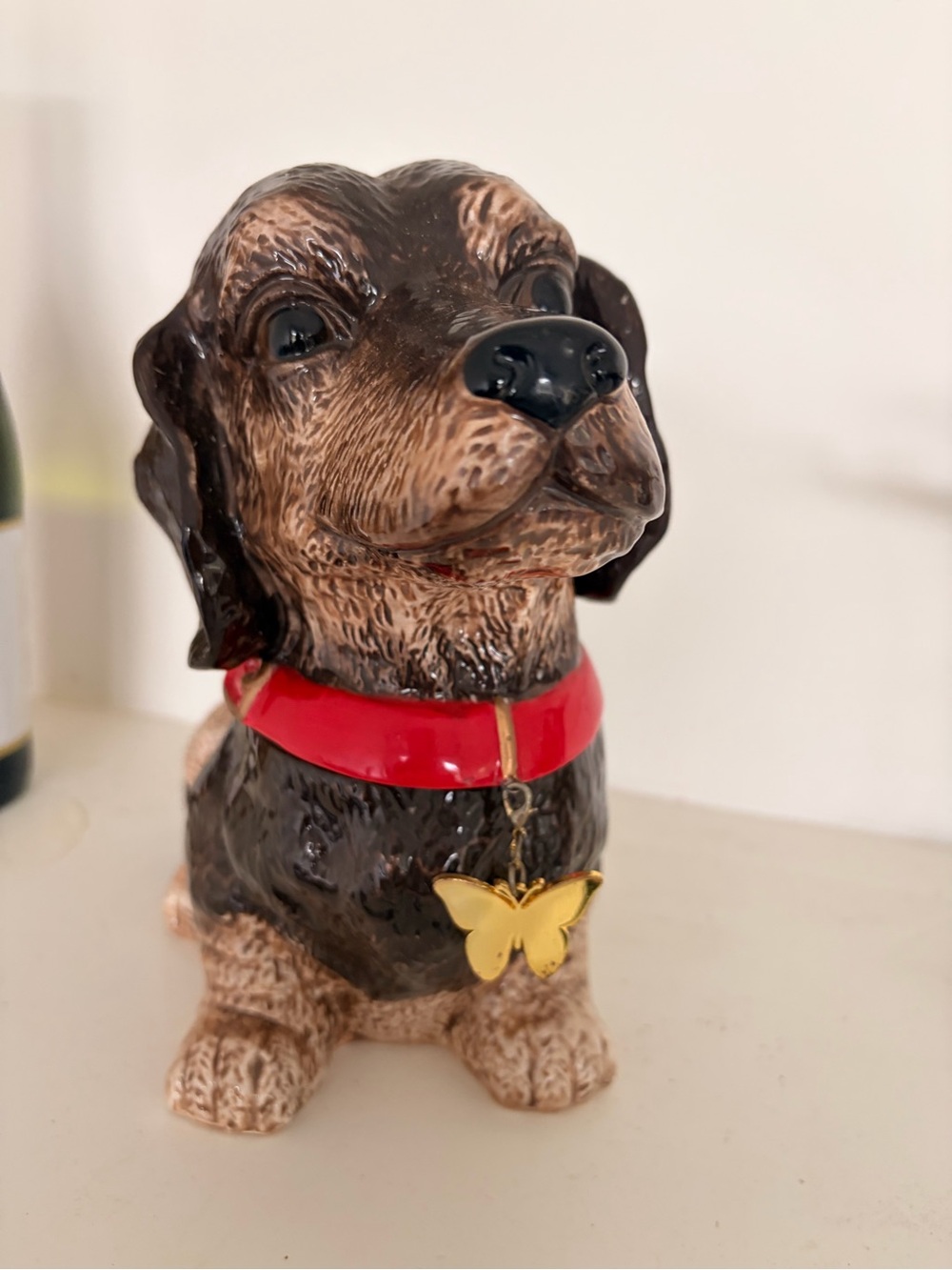 YuYu Creative Home Dolomite Dachshund Cookie/Treat Jar From Neiman Marcus
